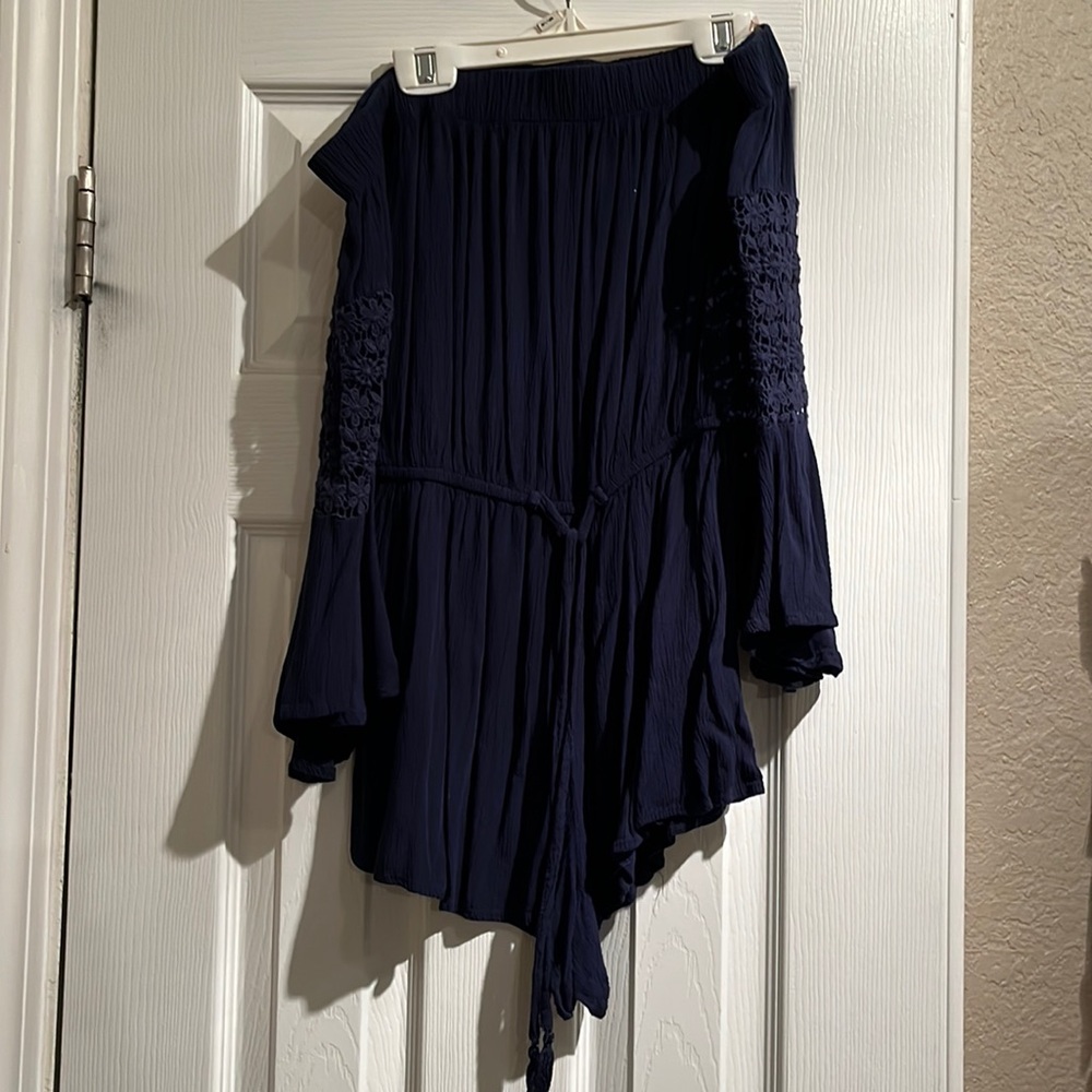 Navy short romper